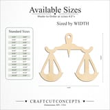Size reference chart for ZODIAC LIBRA