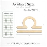 Size reference chart for ZODIAC LIBRA SYMBOL