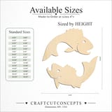 Size reference chart for ZODIAC PISCES