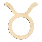 Laser-cut baltic birch silhouette of ZODIAC TAURUS SYMBOL
