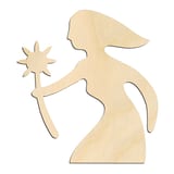 Laser-cut baltic birch silhouette of ZODIAC VIRGO