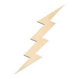 Laser-cut baltic birch silhouette of ZUES LIGHTNING BOLT