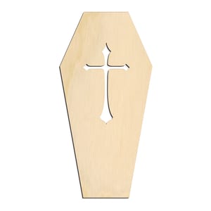 Coffin with Cross Cutout