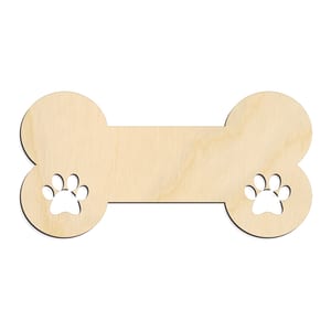 Dog Bone with Paw Prints
