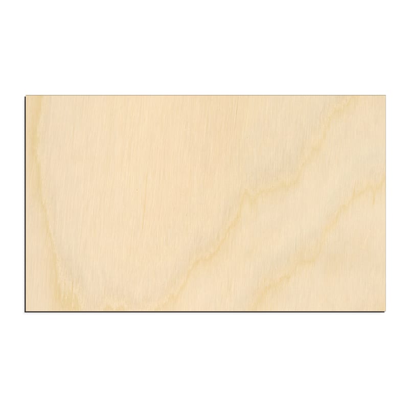 Laser-cut baltic birch silhouette of Rectangle