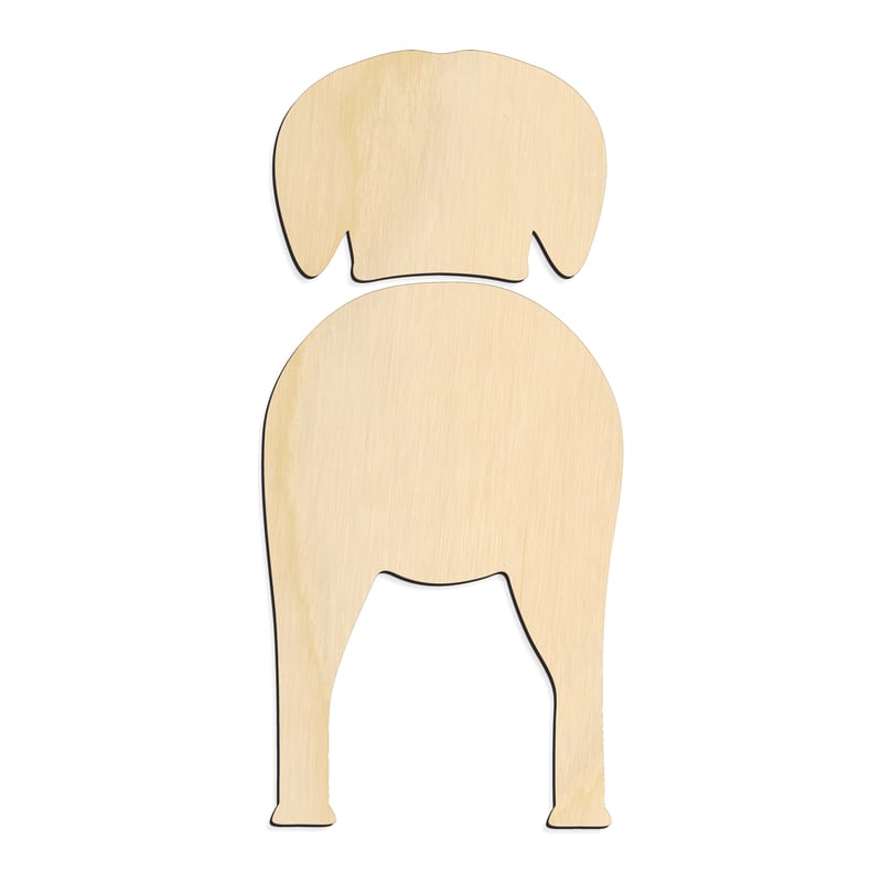 Laser-cut baltic birch silhouette of AMERICAN ENGLISH COONHOUNDS