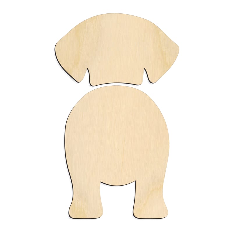 Laser-cut baltic birch silhouette of AMERICAN FOXHOUNDS