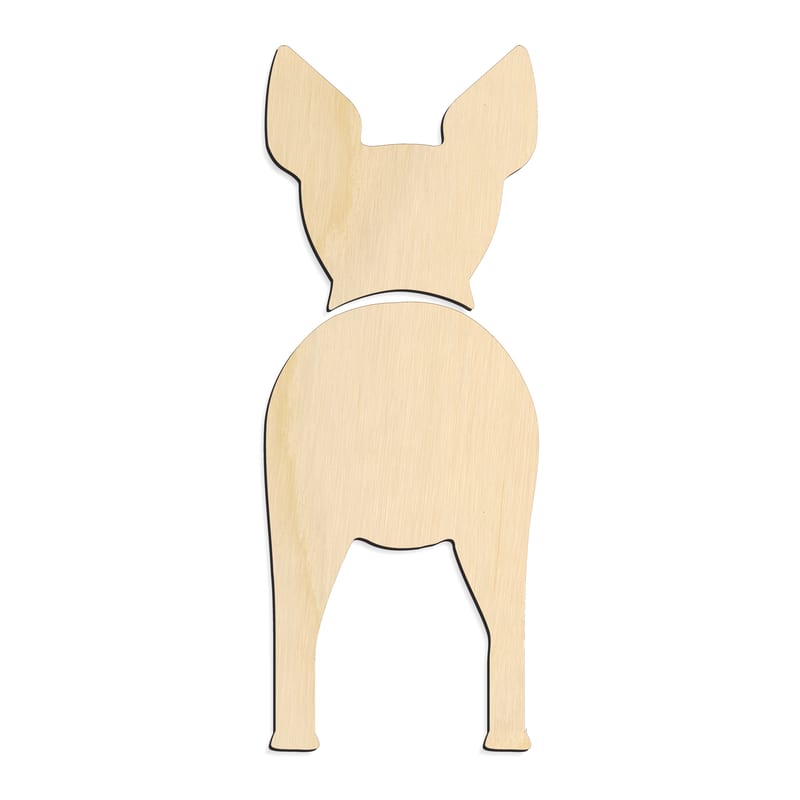 Laser-cut baltic birch silhouette of AMERICAN HAIRLESS TERRIER