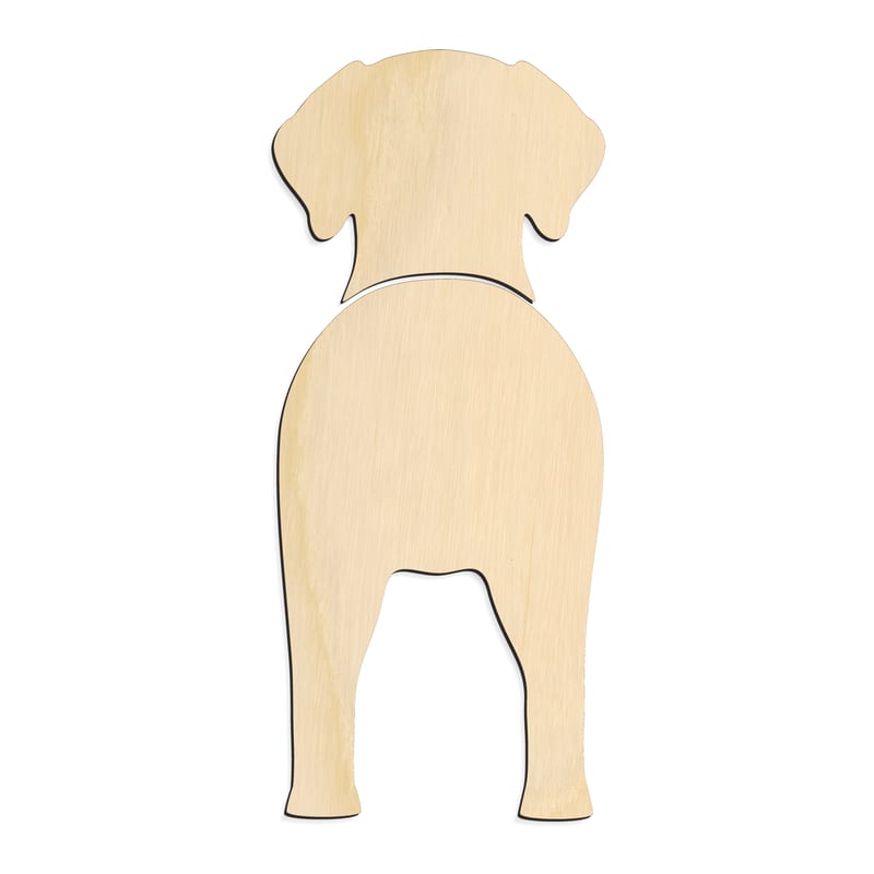 Laser-cut baltic birch silhouette of American Leopard Hound