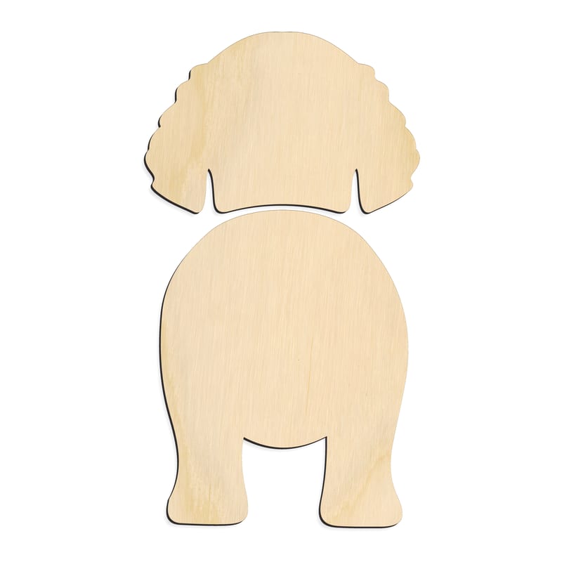 Laser-cut baltic birch silhouette of AMERICAN WATER SPANIELS