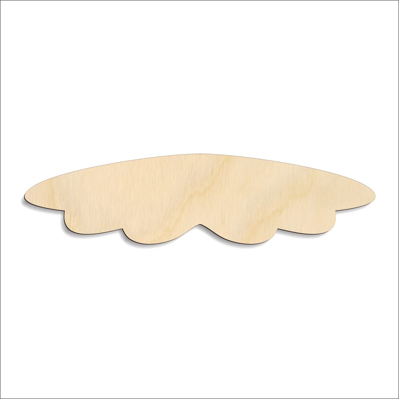 Laser-cut baltic birch silhouette of ANGEL WINGS MINIMAL SPREAD