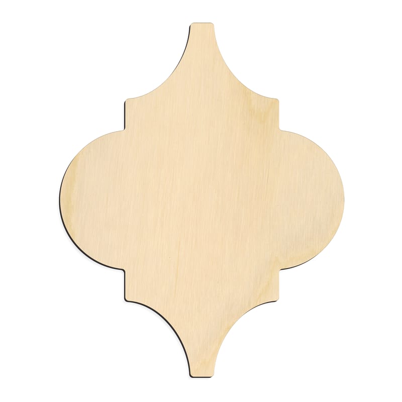 Laser-cut baltic birch silhouette of ARABESQUE