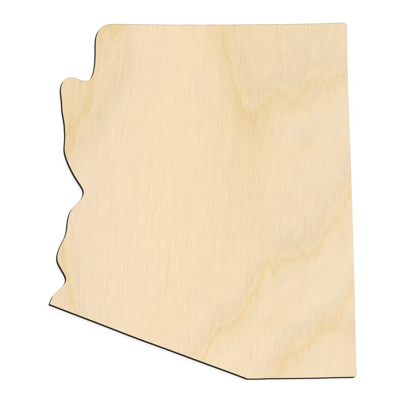 Laser-cut baltic birch silhouette of ARIZONA STATE CRAFT VARIANT