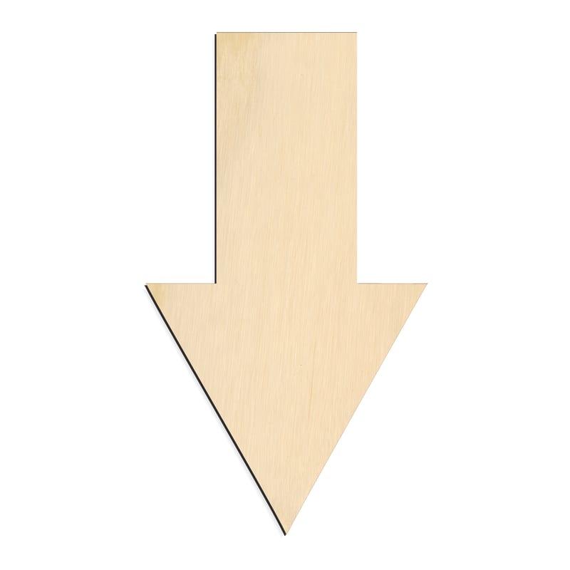 Laser-cut baltic birch silhouette of Arrow