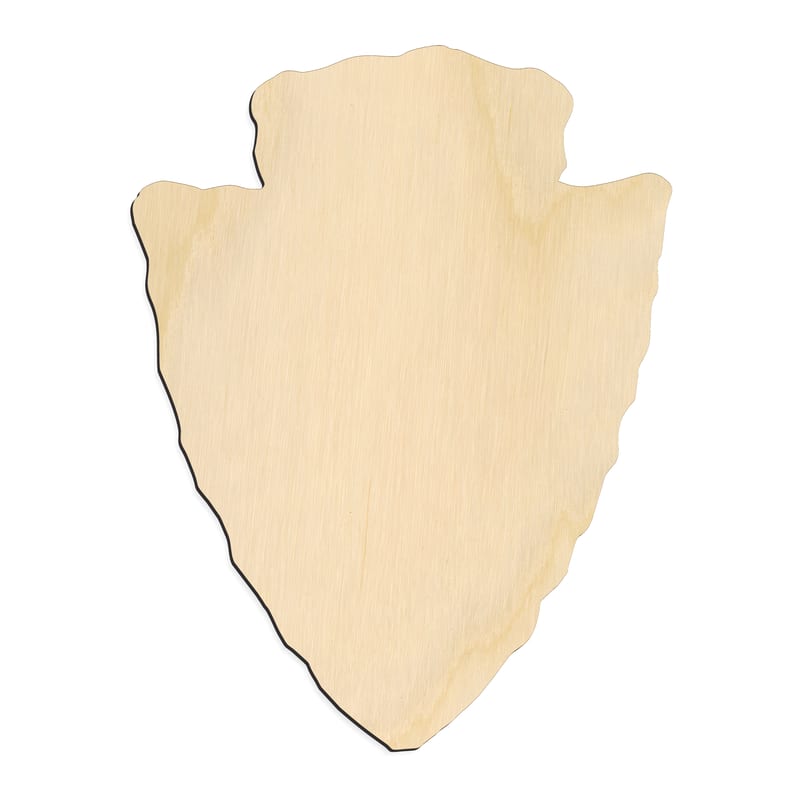 Laser-cut baltic birch silhouette of ARROWHEAD