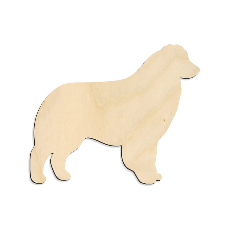 Laser-cut baltic birch silhouette of AUSTRALIAN SHEPERD