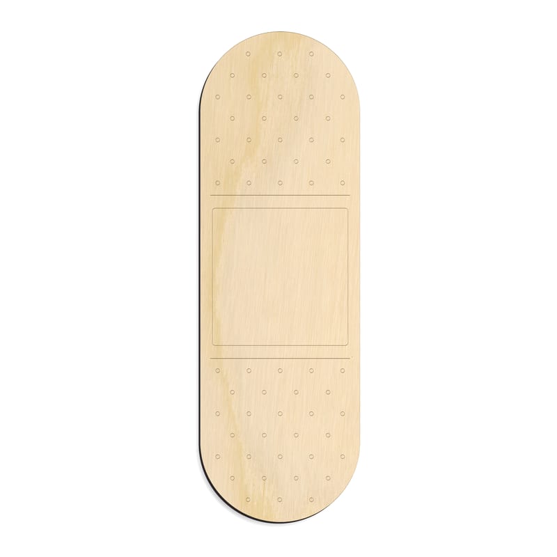 Laser-cut baltic birch silhouette of BANDAID
