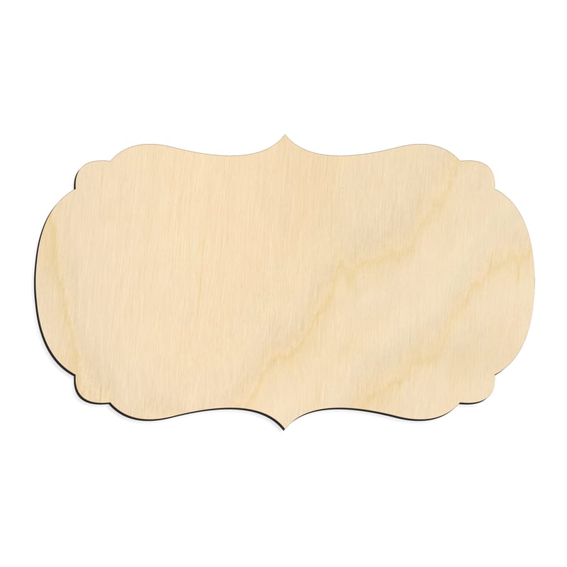 Laser-cut baltic birch silhouette of BANNER PLAQUE