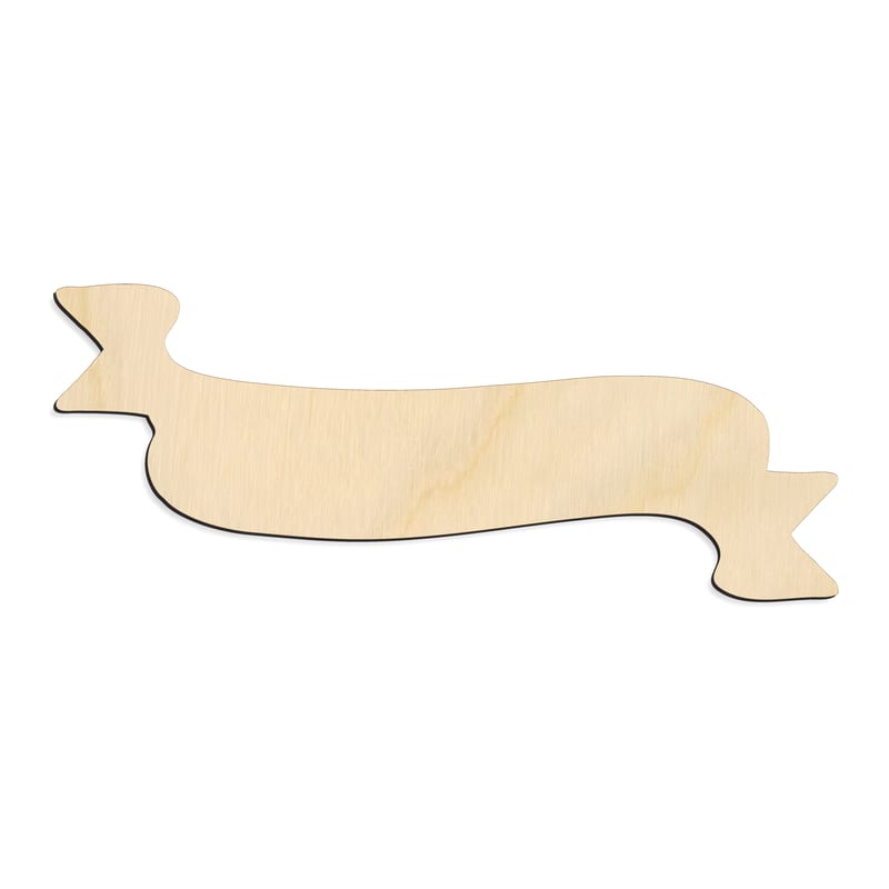 Laser-cut baltic birch silhouette of BANNER PLAQUE SIGN