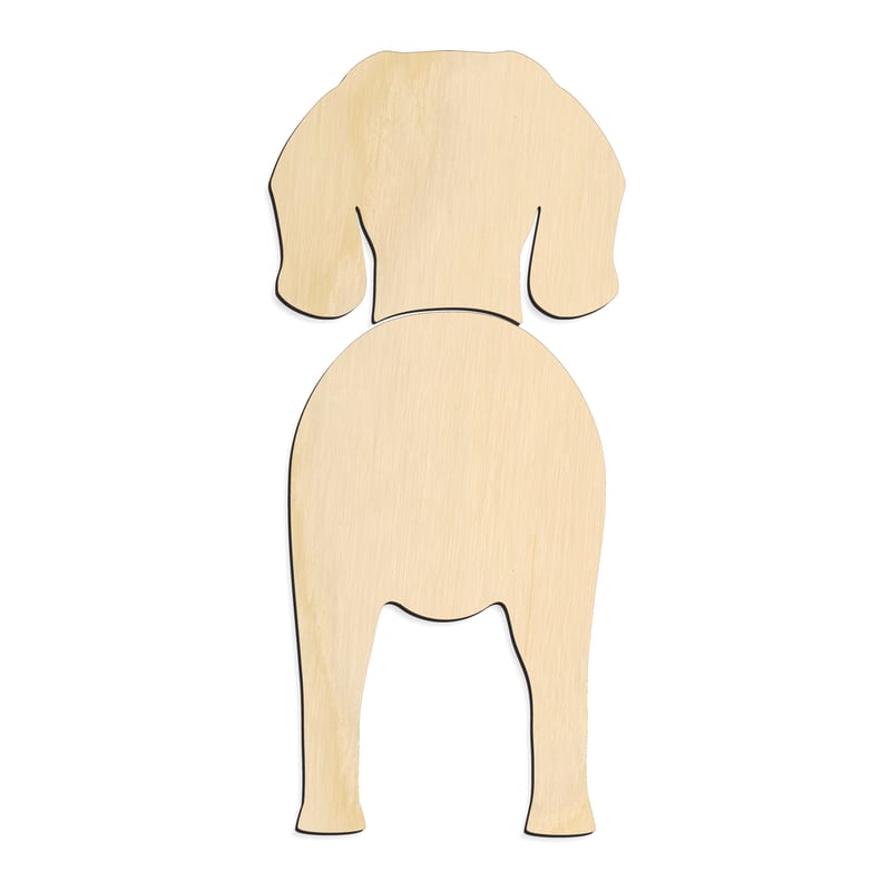 Laser-cut baltic birch silhouette of BAVARIAN MOUNTAIN SCENT HOUND