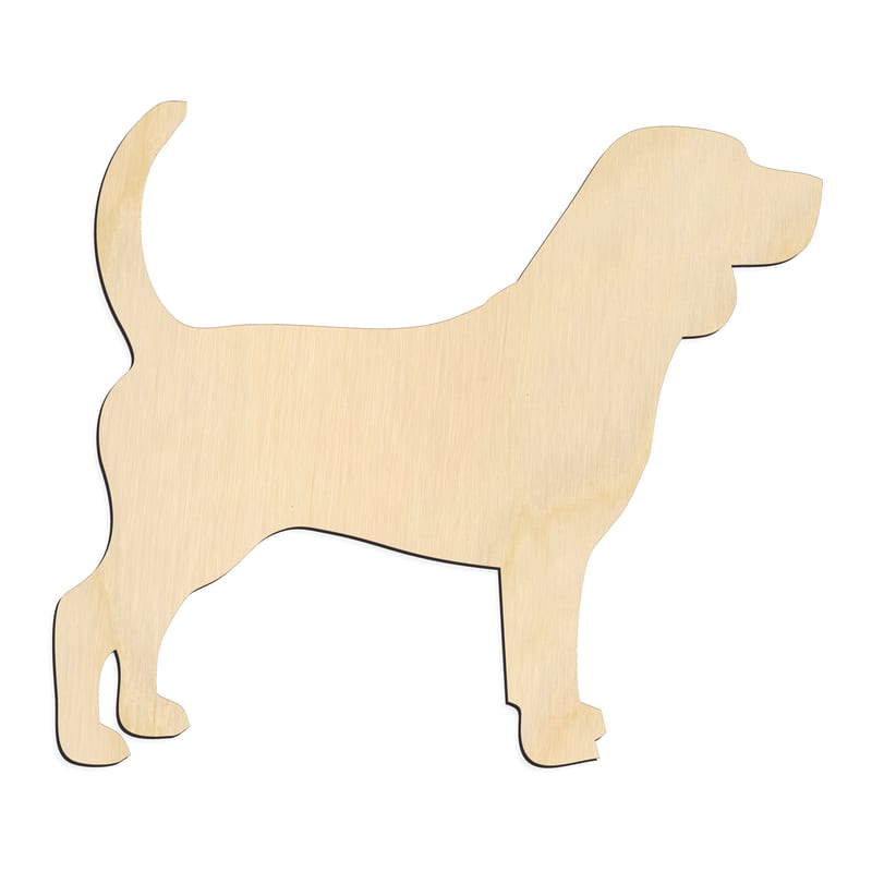 Laser-cut baltic birch silhouette of BEAGLE