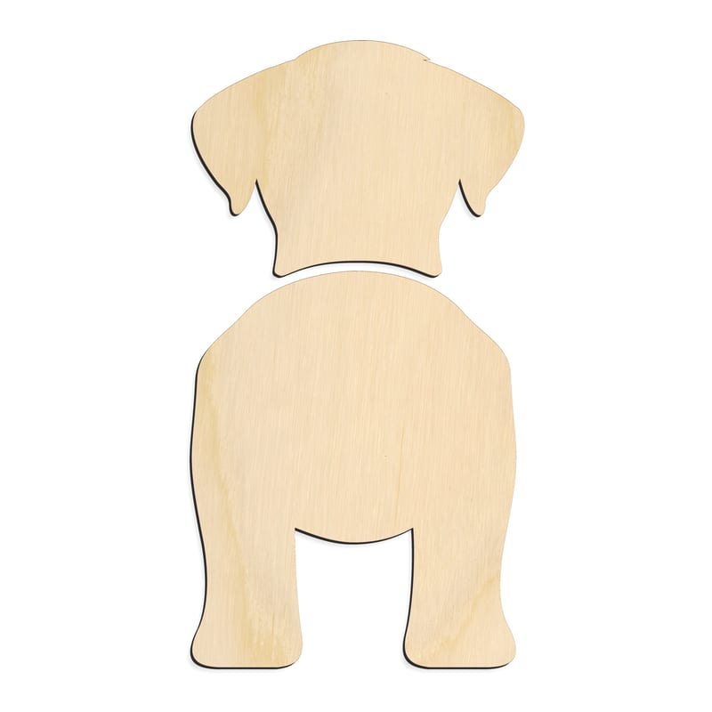 Laser-cut baltic birch silhouette of BEAUCERON