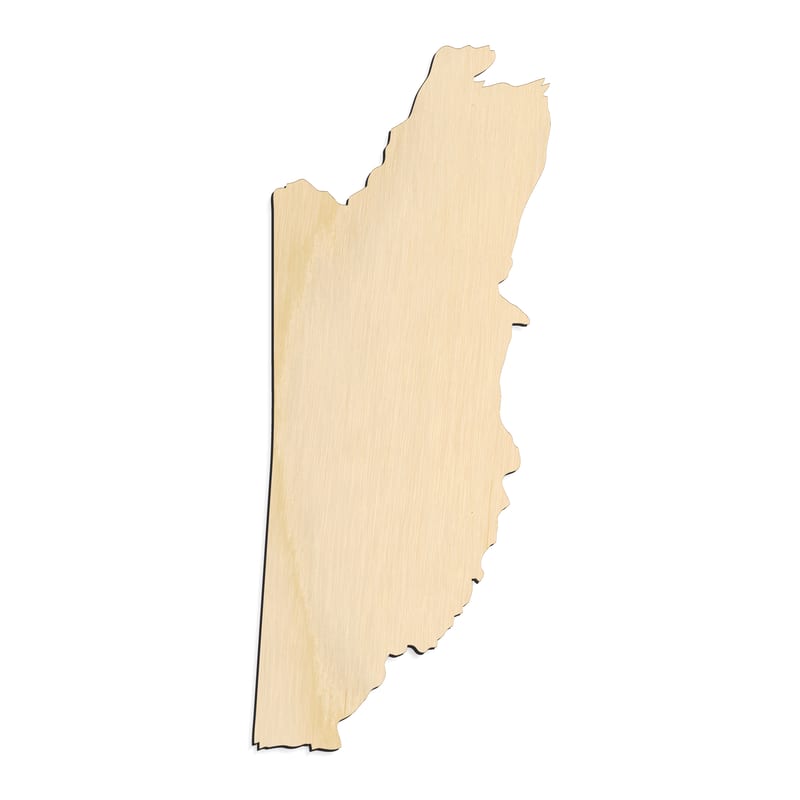 Laser-cut baltic birch silhouette of BELIZE