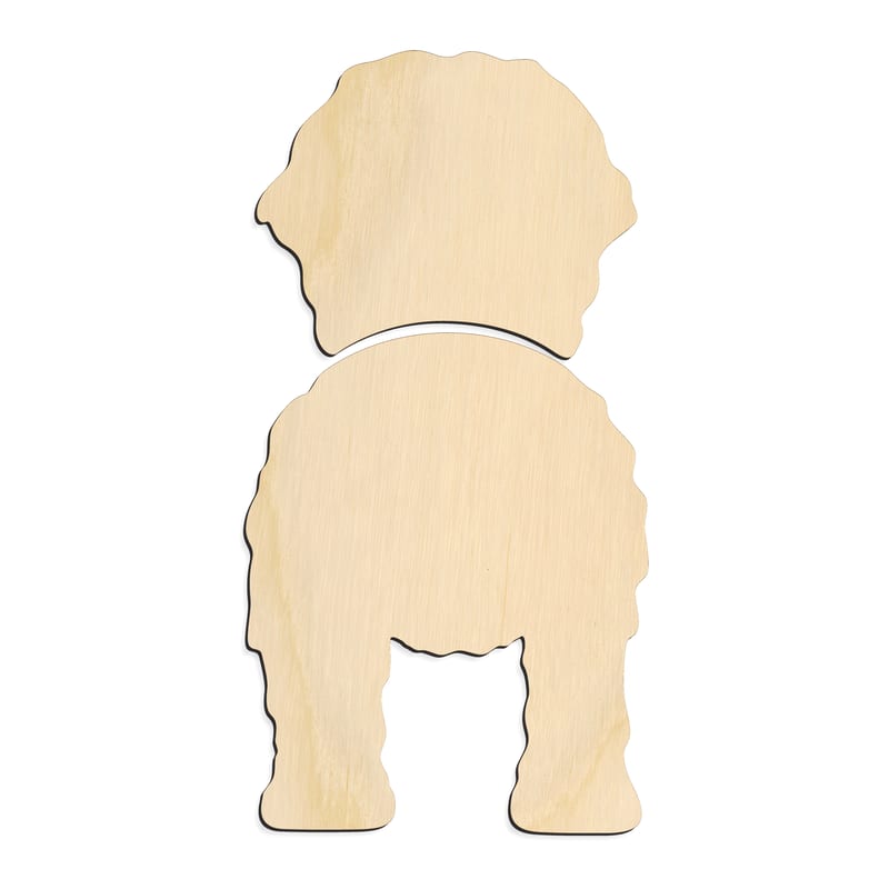 Laser-cut baltic birch silhouette of BERNESE MOUNTAIN DOG TWO PIECE BACK