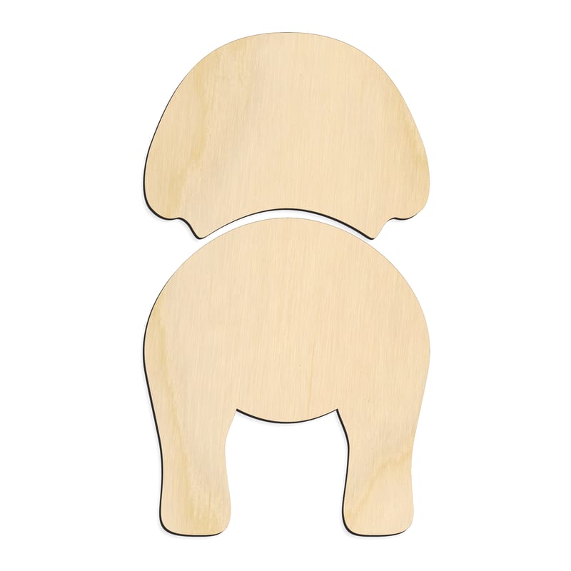 Laser-cut baltic birch silhouette of BICHON FRISE