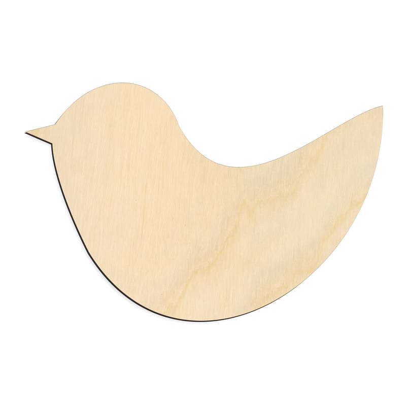 Laser-cut baltic birch silhouette of BIRD