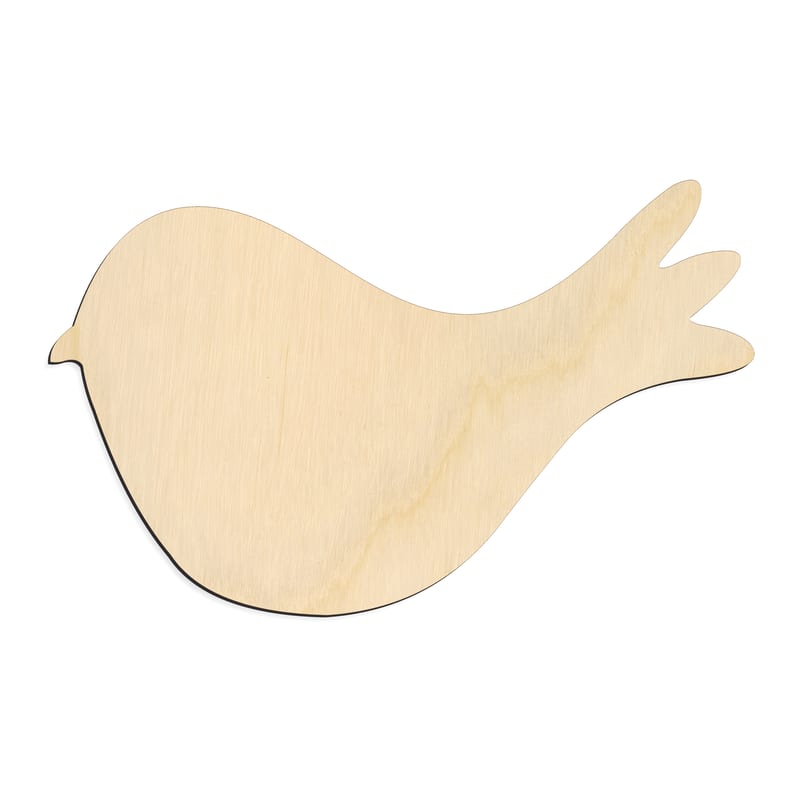 Laser-cut baltic birch silhouette of BIRD CLASSIC SILHOUETTE