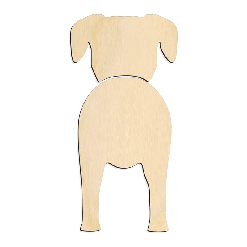 Laser-cut baltic birch silhouette of BLUE LACY