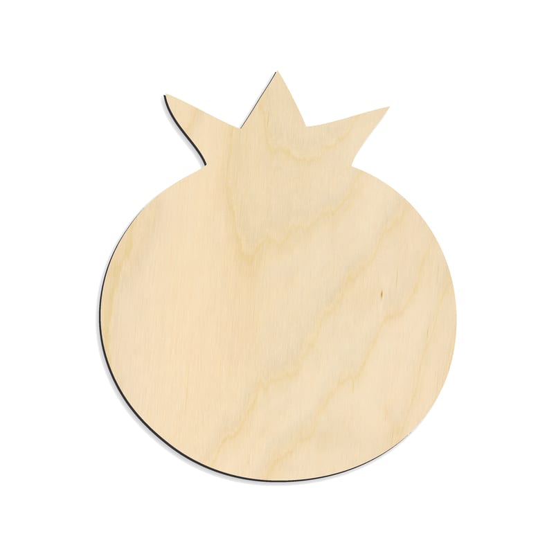 Laser-cut baltic birch silhouette of BLUEBERRY CROWN
