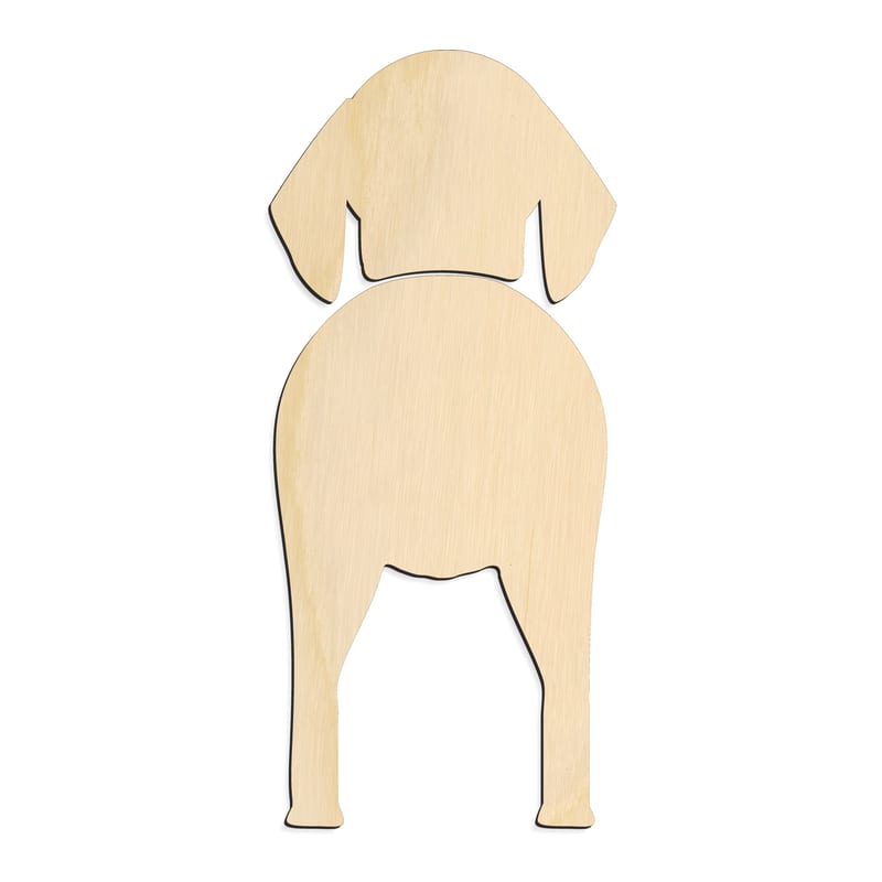 Laser-cut baltic birch silhouette of BLUETICK COONHOUND