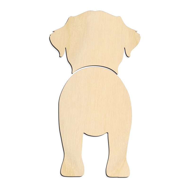 Laser-cut baltic birch silhouette of BORDER TERRIER