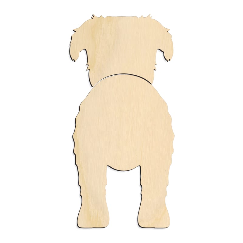 Laser-cut baltic birch silhouette of BOUVIER DES FLANDRES