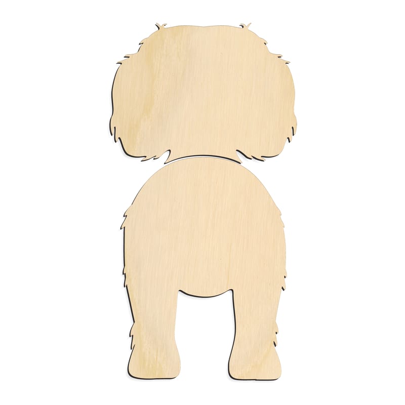 Laser-cut baltic birch silhouette of BOYKIN SPANIEL