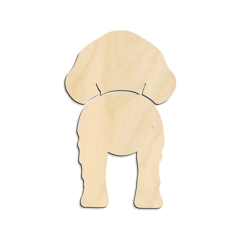 Laser-cut baltic birch silhouette of BRITTANY