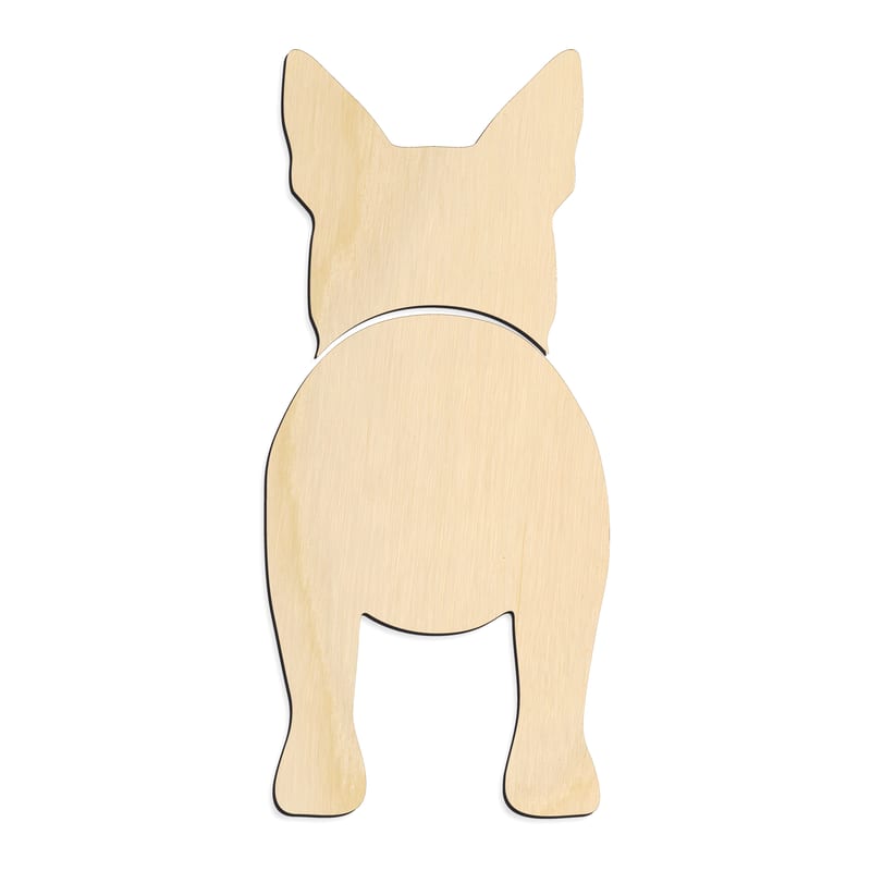 Laser-cut baltic birch silhouette of BULL TERRIER