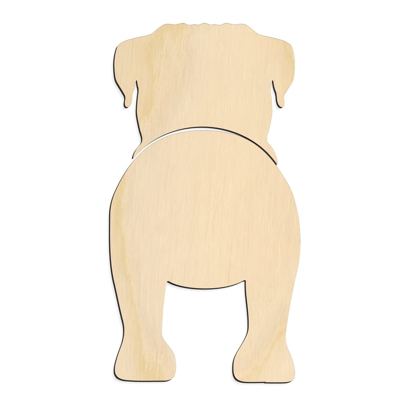 Laser-cut baltic birch silhouette of BULLMASTIFF