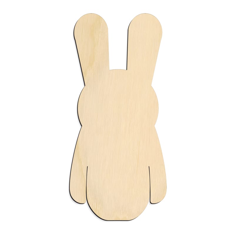 Laser-cut baltic birch silhouette of WALKING BUNNY