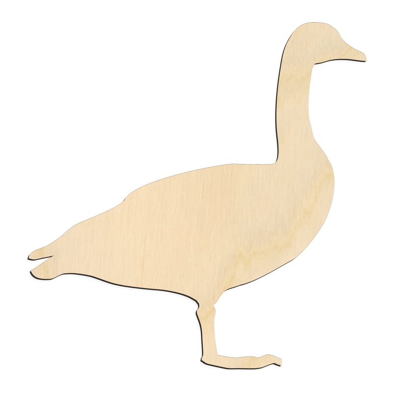 Laser-cut baltic birch silhouette of CANADIAN GOOSE