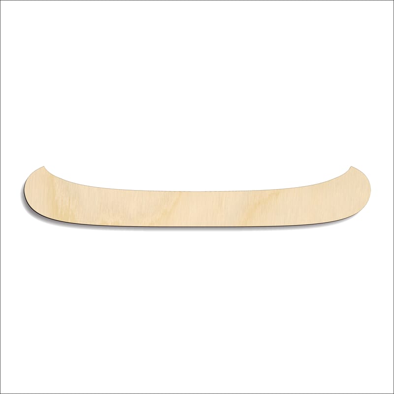 Laser-cut baltic birch silhouette of CANOE HULL PROFILE