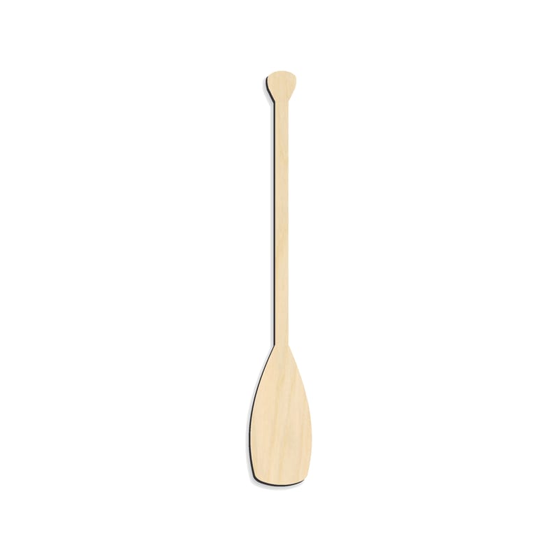 Laser-cut baltic birch silhouette of Canoe Paddle