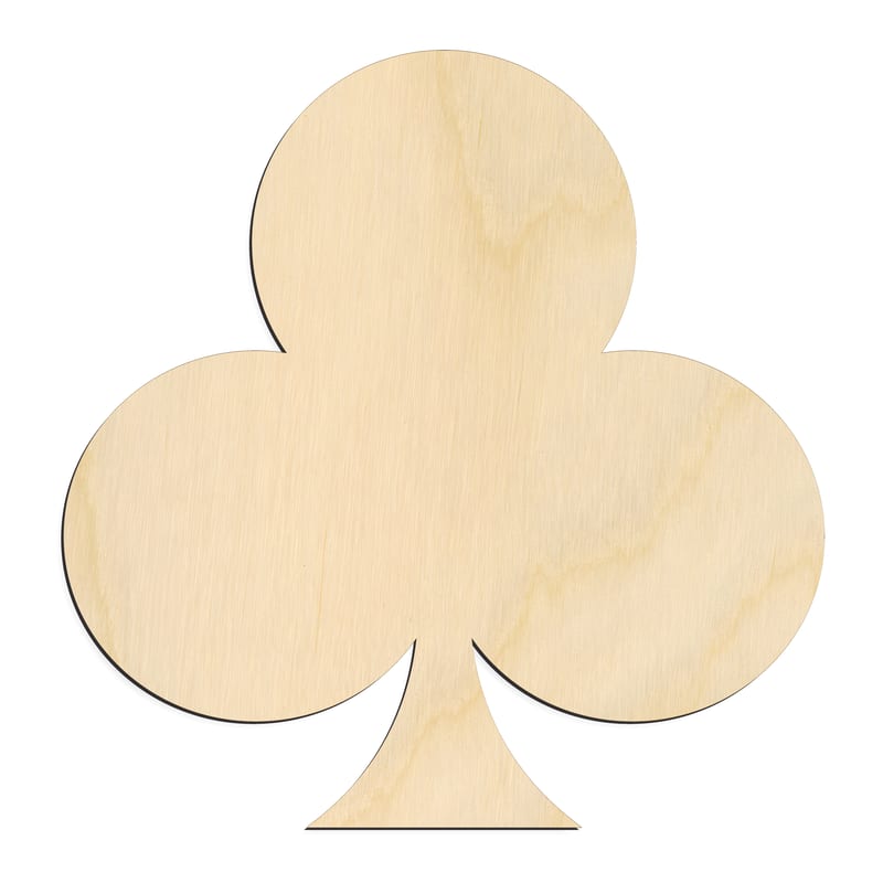 Laser-cut baltic birch silhouette of CARDS CLUB