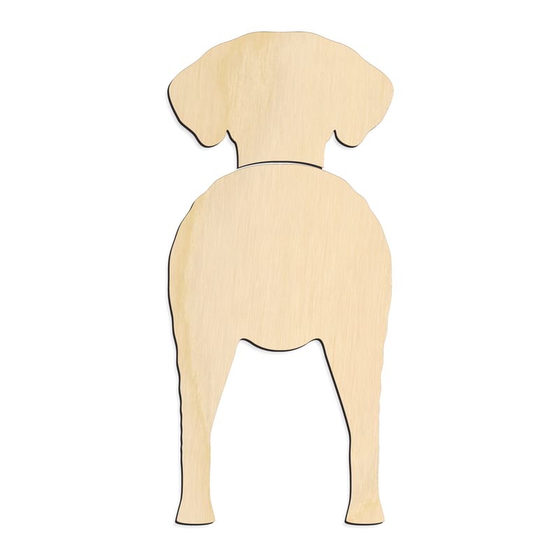 Laser-cut baltic birch silhouette of CHESAPEAKE BAY RETRIEVER