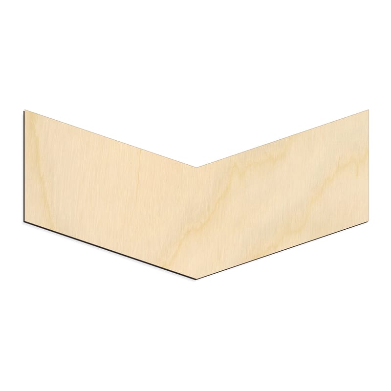Laser-cut baltic birch silhouette of CHEVRON ARROW