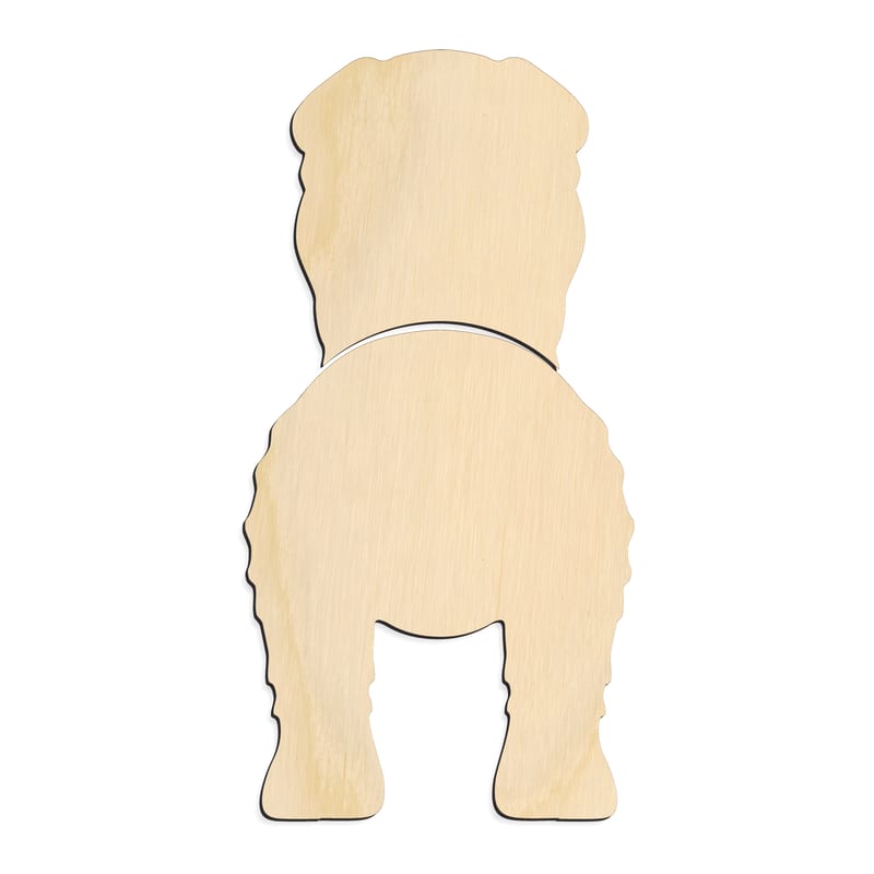 Laser-cut baltic birch silhouette of CHINESE SHAR PEI