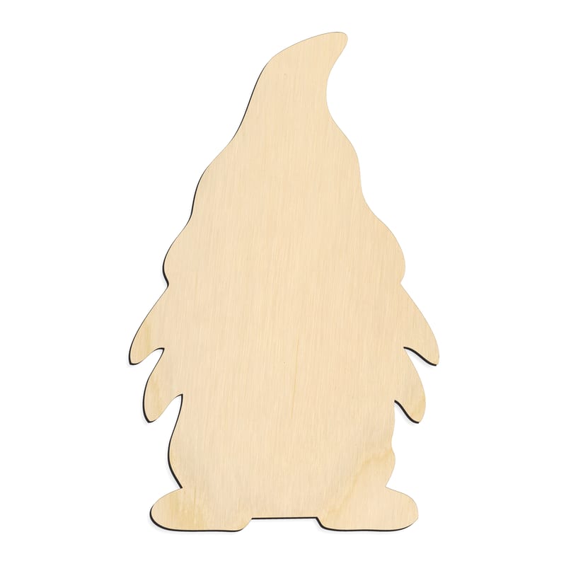 Laser-cut baltic birch silhouette of CHRISTMAS GNOME