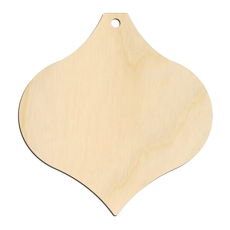 Laser-cut baltic birch silhouette of CHRISTMAS ORNAMENT ONION